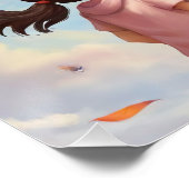 das Mädchen, das die Drachen beobachtet Poster (Ecke)