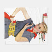 Das Mädchen, das Flugzeuge gestohlen hat Fleecedecke (Vorderseite (Horizontal))