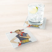 Das Mädchen, das Flugzeuge gestohlen hat Glasuntersetzer (Schrägansicht)