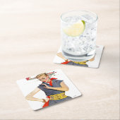 Das Mädchen, das Flugzeuge gestohlen hat Rechteckiger Pappuntersetzer (Vor Ort)