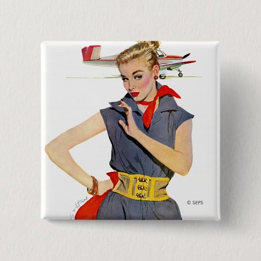 Das Mädchen, das Flugzeuge stahl Button (Vorderseite)