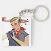 Das Mädchen, das Flugzeuge stahl Schlüsselanhänger (Rückseite)