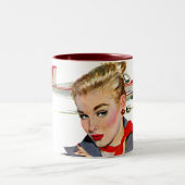 Das Mädchen, das Flugzeuge stahl Zweifarbige Tasse (Mittel)