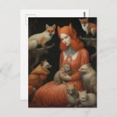 Das Mädchen, das Füchse zähmt Postkarte (Vorne/Hinten)