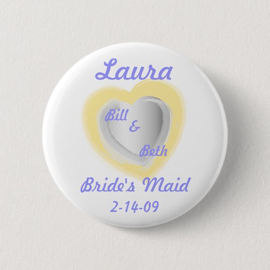 Das Mädchen der Braut Knopf-Fertigen besonders an Button (Vorderseite)