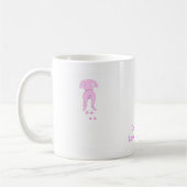 Das Mädchen des rosa Hundeohr-unten Vatis Kaffeetasse (Links)