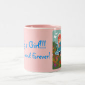 Das Mädchen des Vatis Zweifarbige Tasse (Mittel)