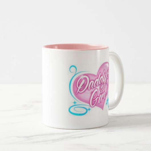 Das Mädchen des Vatis Zweifarbige Tasse (VorderseiteRechts)