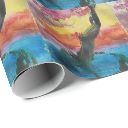 Das Mädchen Geschenkpapier (Rolleneckpunkt)