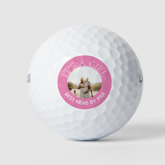 Das Mädchen Geschlecht offenbart Foto Golfball (Vorderseite)
