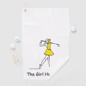 Das Mädchen hat Autofahren, Golfhandtuch (Insitu)