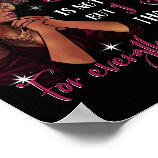 Das Mädchen im November ist nicht perfekt, ich bin Poster (Ecke)