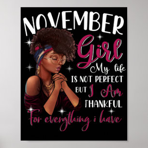 Das Mädchen im November ist nicht perfekt, ich bin Poster