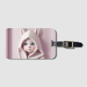 „Das Mädchen im Zaubermantel“ Gepäckanhänger (Vorderseite (Horizontal))