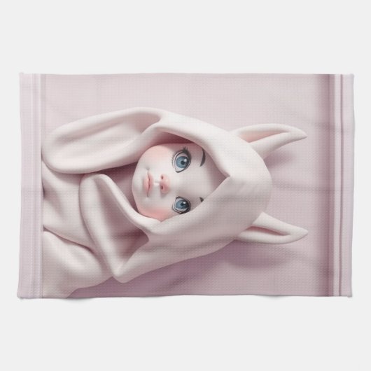 „Das Mädchen im Zaubermantel“ Geschirrtuch (Horizontal)