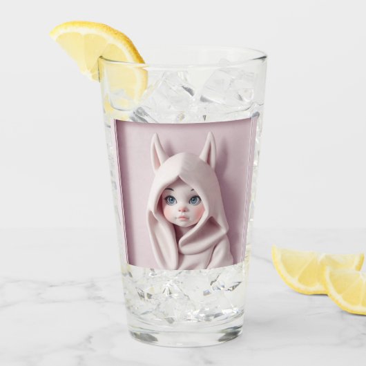 „Das Mädchen im Zaubermantel“ Glas (Vorderseite Ice)