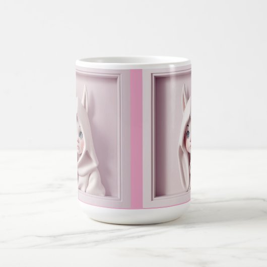 „Das Mädchen im Zaubermantel“ Kaffeetasse (Mittel)