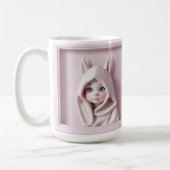 „Das Mädchen im Zaubermantel“ Kaffeetasse (Links)