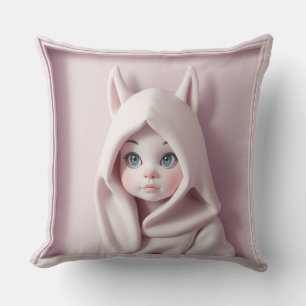 „Das Mädchen im Zaubermantel“ Kissen