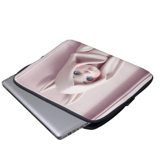 „Das Mädchen im Zaubermantel“ Laptopschutzhülle (Vorne Knopf)