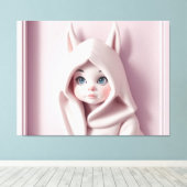 „Das Mädchen im Zaubermantel“ Leinwanddruck (Insitu (Holzboden))