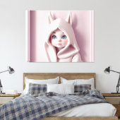 „Das Mädchen im Zaubermantel“ Leinwanddruck (Insitu (Schlafzimmer))