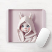 „Das Mädchen im Zaubermantel“ Mousepad (Mit Mouse)