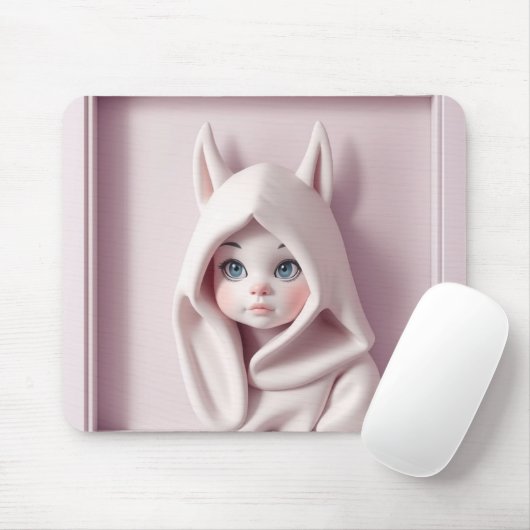 „Das Mädchen im Zaubermantel“ Mousepad (Mit Mouse)