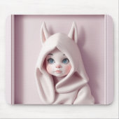 „Das Mädchen im Zaubermantel“ Mousepad (Vorne)