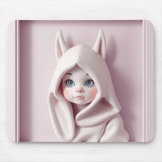 „Das Mädchen im Zaubermantel“ Mousepad (Vorne)