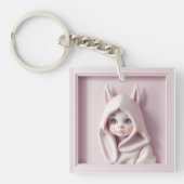 „Das Mädchen im Zaubermantel“ Schlüsselanhänger (Vorderseite)