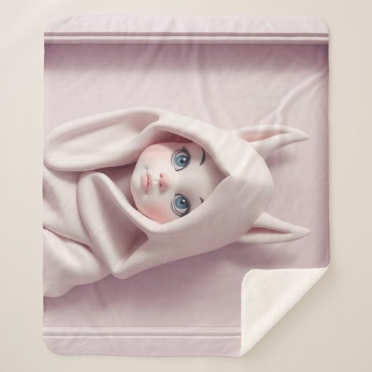 „Das Mädchen im Zaubermantel“ Sherpadecke (Vorderseite)