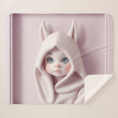 „Das Mädchen im Zaubermantel“ Sherpadecke (Vorderseite (Horizontal))