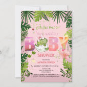 Das Mädchen kann auch rauchen! Wasserfarbe Dinosau Einladung (Vorderseite)