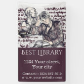 Das Mädchen liest ein Buch Banner (Vertikal)