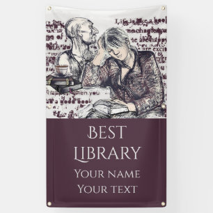Das Mädchen liest ein Buch Banner