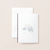 Das Mädchen liest ein Buch Folienkarte (Rückseite mit Umschlag)