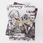 Das Mädchen liest ein Buch Geschenkpapier Set (Beispiel)