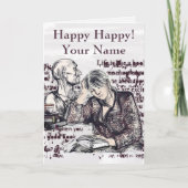 Das Mädchen liest ein Buch Karte (Vorderseite)