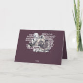 Das Mädchen liest ein Buch Karte (Rückseite)