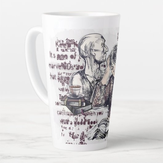 Das Mädchen liest ein Buch Milchtasse (Linke Ecke)