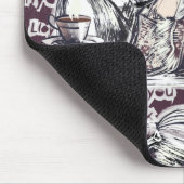 Das Mädchen liest ein Buch Mousepad (Ecke)