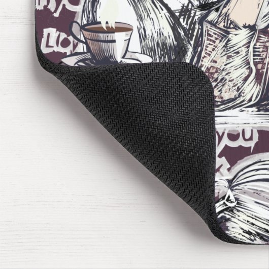 Das Mädchen liest ein Buch Mousepad (Ecke)