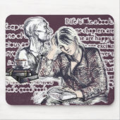Das Mädchen liest ein Buch Mousepad (Vorne)
