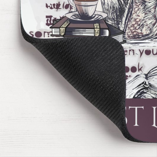 Das Mädchen liest ein Buch Mousepad (Ecke)