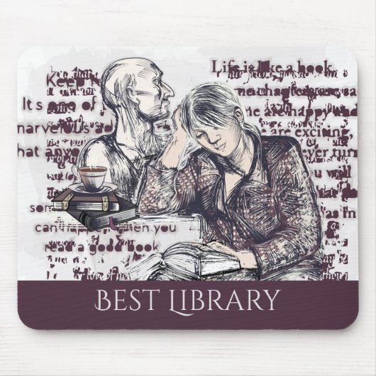 Das Mädchen liest ein Buch Mousepad (Vorne)
