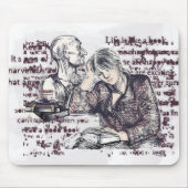 Das Mädchen liest ein Buch Mousepad (Vorne)