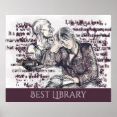 Das Mädchen liest ein Buch Poster (Vorne)