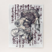 Das Mädchen liest ein Buch Puzzle (Vertikal)