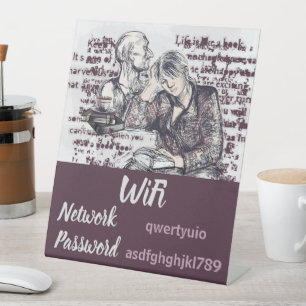 Das Mädchen liest ein Buch Sockelschild
